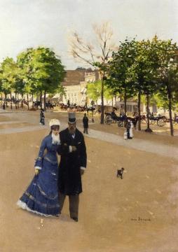 Parisian Street Scene Artwork by Jean Georges Beraud