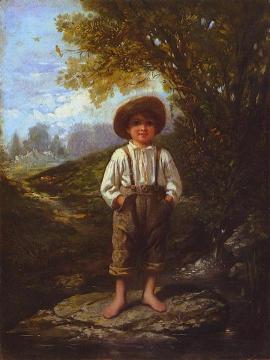 The Barefoot Boy Artwork by Eastman Johnson