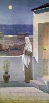 St. Genevieve Watches Over The Sleeping City Of Paris Artwork by Pierre Puvis de Chavannes