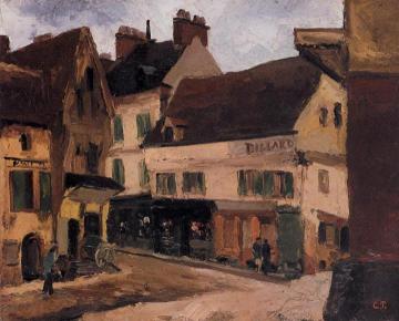 A Square in La Roche-Guyon Artwork by Camille Pissarro