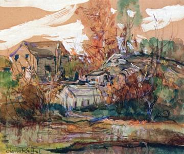 House at Silvermine Artwork by Charles Reiffel