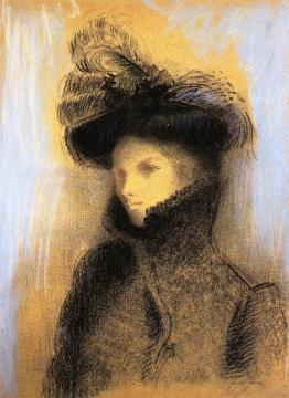 Portrait of Marie Botkine Artwork by Odilon Redon