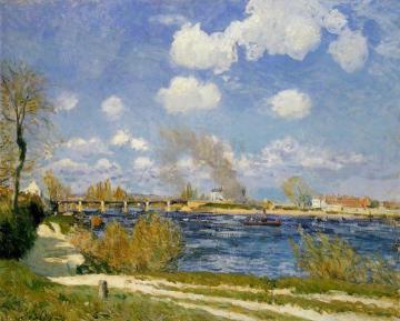 Bougival Artwork by Alfred Sisley