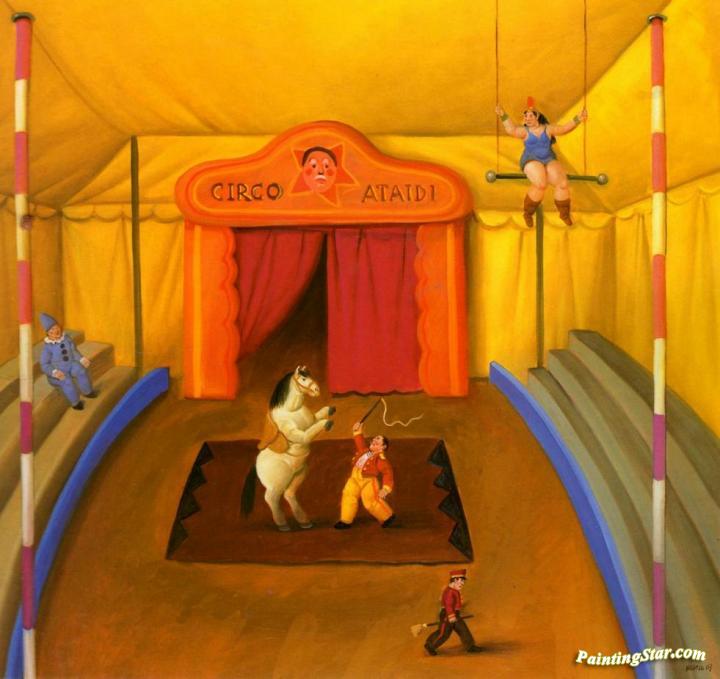 Circus (Interior) Artwork by Fernando Botero
