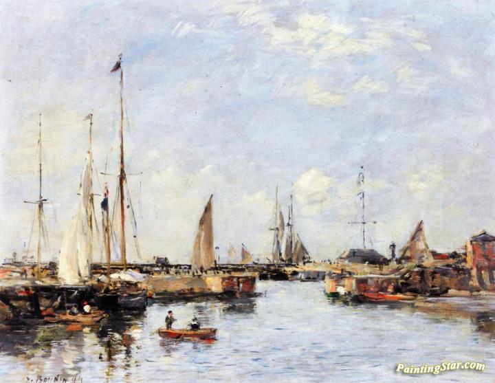 The Lock at Trouville Artwork by Eugène-Louis Boudin
