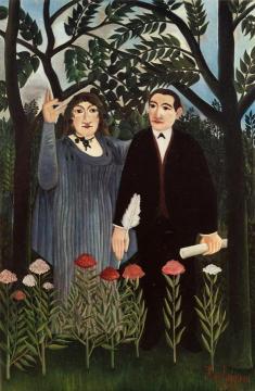 The Muse Inspiring the Poet Artwork by Henri Rousseau