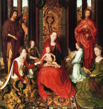 Marriage Of St. Catherine Artwork by Hans Memling
