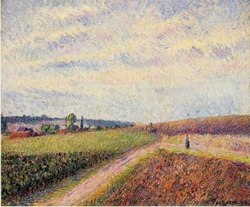 View of Eragny Artwork by Camille Pissarro