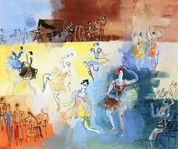 At The Music Hall Artwork by Jean Dufy