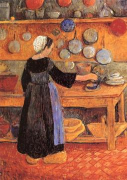 Breton Woman in the Kitchen Artwork by Paul Serusier