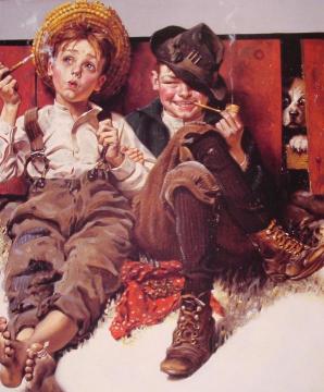 But Wait 'til Next Week Artwork by Norman Rockwell