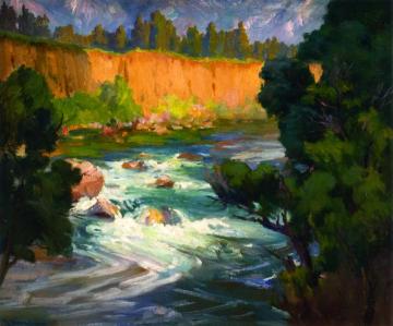 Clay Banks, Kern River Artwork by Jean Mannheim