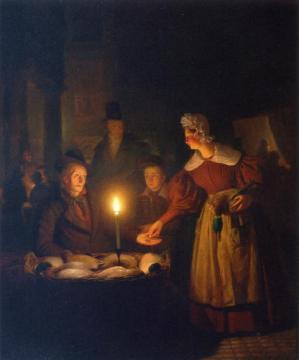 The Poultry Seller Artwork by Petrus van Schendel