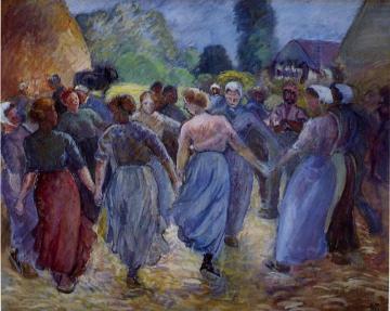 La Ronde Artwork by Camille Pissarro