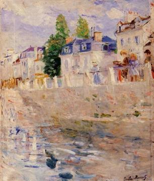 The Quay at Bougival Artwork by Berthe Morisot