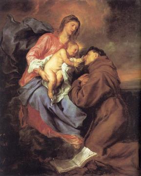 The Vision of St Anthony Artwork by Anthony van Dyck