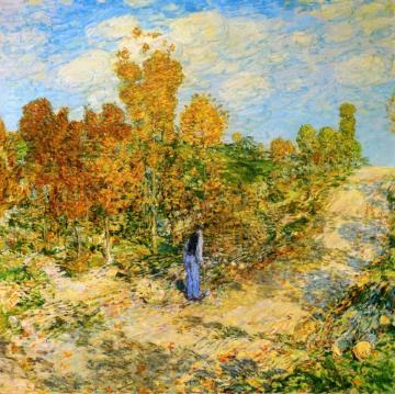New England Road Artwork by Frederick Childe Hassam