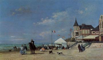 The Trouville Beach Artwork by Eugène-Louis Boudin