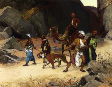 The Return from the Tiger Hunt Artwork by Rudolf Ernst