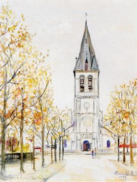 Eglise de Cruissy (Seine-et-Oise) Artwork by Maurice Utrillo