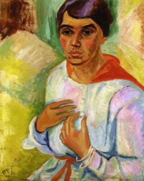 Portrait of a Lady, Charlotte Pechstein Artwork by Hermann Max Pechstein