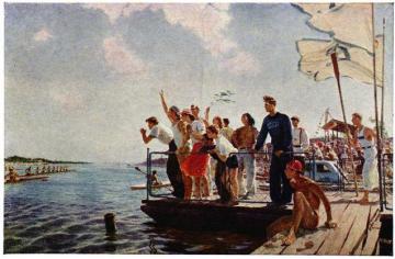 On the Dnieper River Artwork by Tatiana Yablonskaya