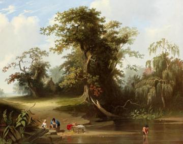 Landscape: Rural Scene Artwork by George Caleb Bingham