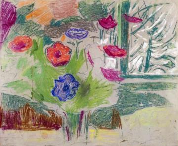 Anemones Artwork by Edvard Munch