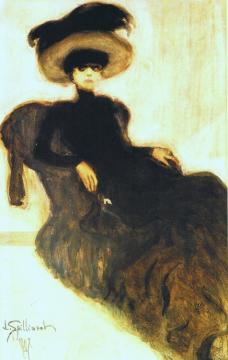 Woman In Black With Hat Artwork by Leon Spilliaert