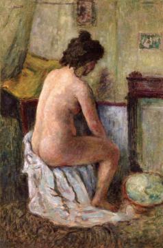 Nude Woman Seated Artwork by Pierre Bonnard