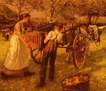 A Sussex Orchard Artwork by Henry la Thangue