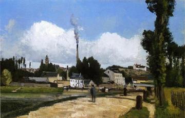 Landscape with Factory Artwork by Camille Pissarro