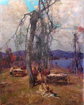 Resting by the Lake Artwork by Stepan Kolesnikov