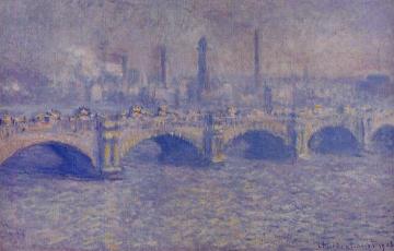 Waterloo Bridge, Sunlight Effect Artwork by Claude Oscar Monet