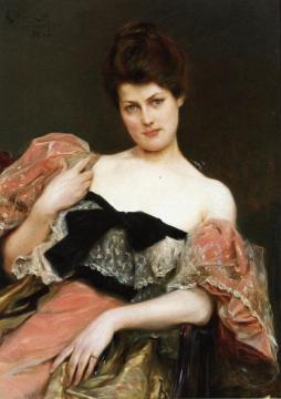 Portrait Of A Lady Artwork by Julius LeBlanc Stewart