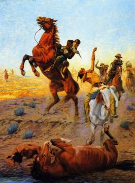 The Fight For Water Artwork by Charles Schreyvogel