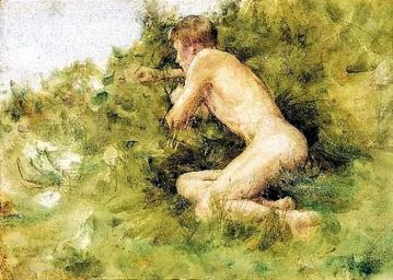 On The Dunes Artwork by Henry Scott Tuke
