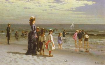 Family at the Seashore Artwork by Samuel S. Carr
