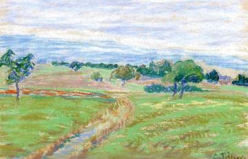 The Hills of Thierceville Artwork by Camille Pissarro