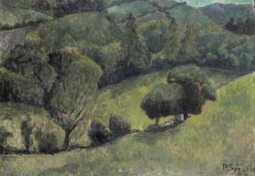 Paysage au vallon Artwork by Paul Serusier