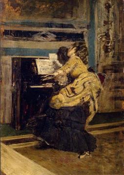Gentleman at the piano Artwork by Giovanni Boldini