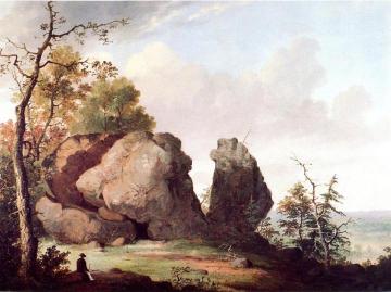 Judges Cave, West Rock, New Haven Artwork by George Henry Durrie