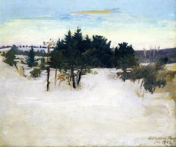 Winter Landscape Artwork by Abbott Handerson Thayer