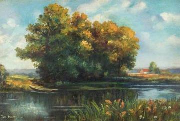 A Riverscape Artwork by Thomas Edwin Mostyn