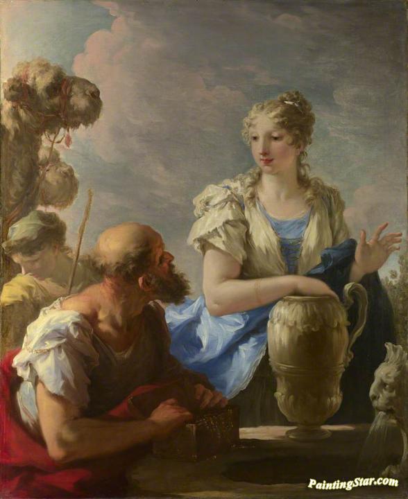 Rebecca At The Well Artwork by Giovanni Antonio Pellegrini