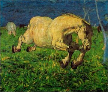 Cavallo al galoppo Artwork by Giovanni Segantini