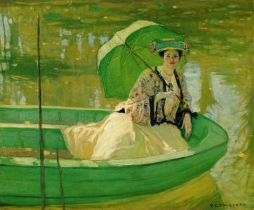 Lady with Parasol Artwork by Frederick Carl Frieseke