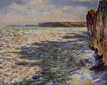 Waves and Rocks at Pourville Artwork by Claude Oscar Monet