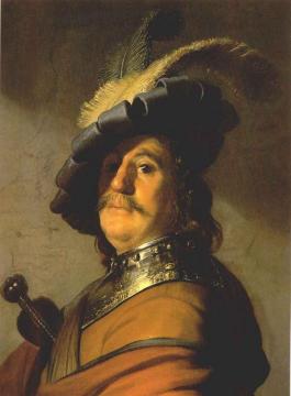 Bust with a Gorge and Plumed Hat Artwork by Rembrandt van Rijn