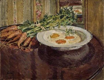 Still Life with Eggs and Carrots Artwork by Laura Sylvia Gosse